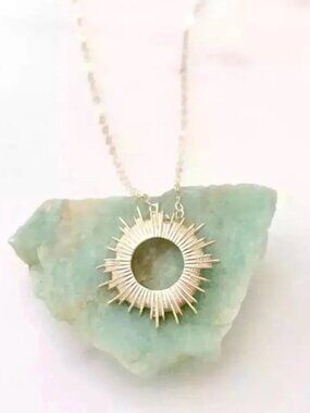 “Bohemian Rhapsody” Tribal/Indie Gold Sun Necklace